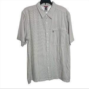 The North Face Light Gray Striped Button Down Shirt